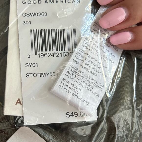 Good American shine perfect fit stormy bottom nwt - Picture 3 of 4